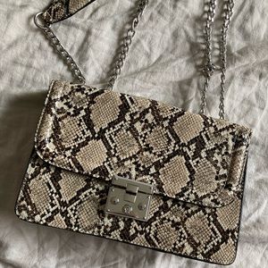 Faux Snakeskin Purse- Stradivarius